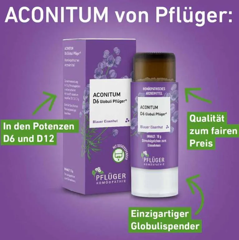 Pflüger A-Aconitum D6 Globuli Dosierspender, 10 g