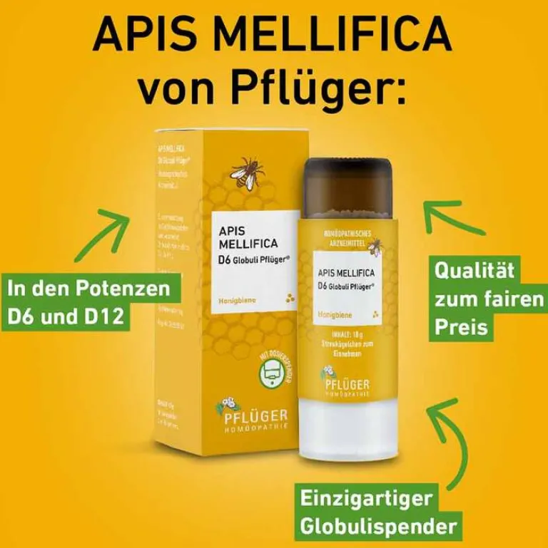 Pflüger A-Apis Mellifica D12 Globuli Dosierspender, 10 g