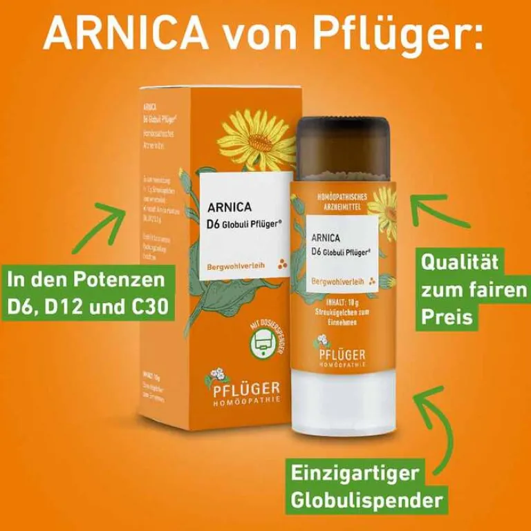 Pflüger A-Arnica D12 Globuli Dosierspender, 10 g