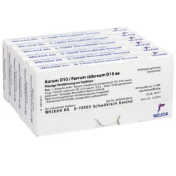 Weleda A-Aurum D10 / Ferrum sidereum D10 aa Ampullen, 48X1 ml