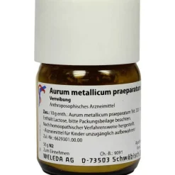 Weleda Herz, Kreislauf & Venen-Aurum metallicum Präparat D 20 Trituration, 50 g