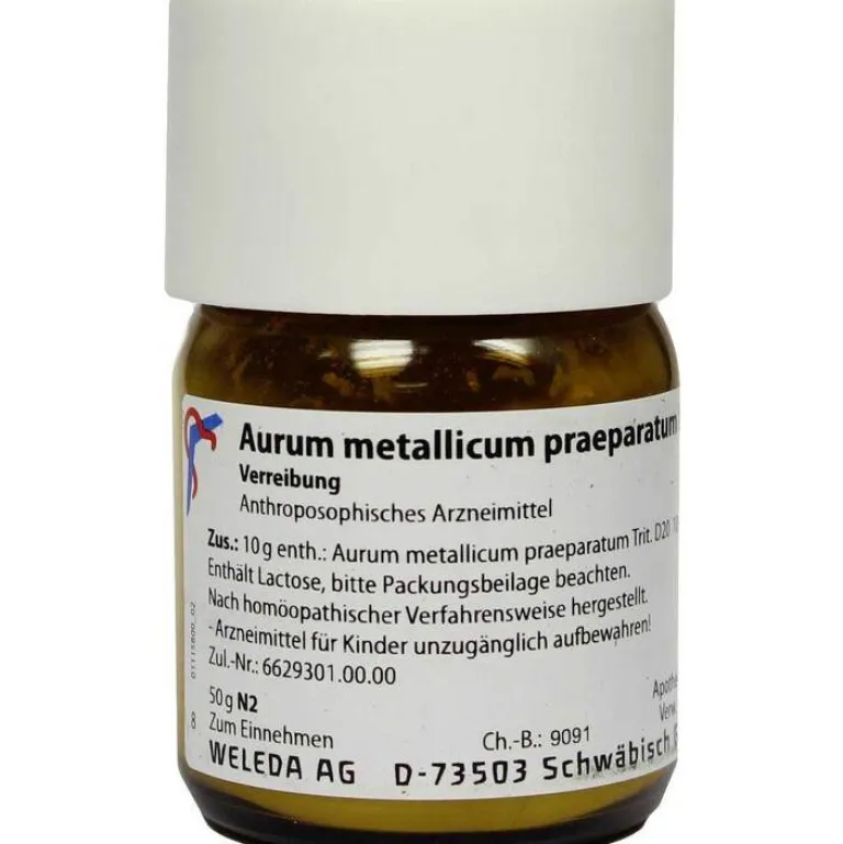 Weleda Herz, Kreislauf & Venen-Aurum metallicum Präparat D 20 Trituration, 50 g