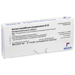 Weleda Herz, Kreislauf & Venen-Aurum metallicum Präparat D 10 Ampullen, 8 St