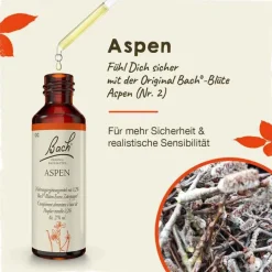 Original Bachblüten Bachblütentropfen-Bachblüten Nr. 2 Aspen Tropfen, 20 ml