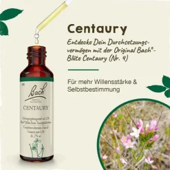 Original Bachblüten Bachblütentropfen-Bachblüten Nr. 4 Centaury Tropfen, 20 ml