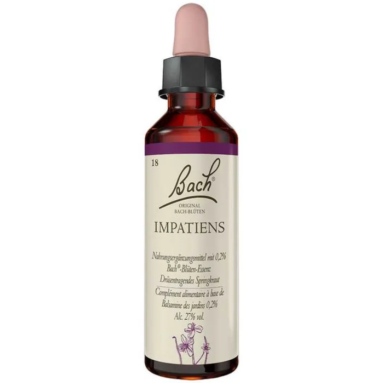 Original Bachblüten Bachblütentropfen-Bachblüten Nr. 18 Impatiens Tropfen, 20 ml