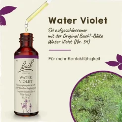 Original Bachblüten Bachblütentropfen-Bachblüten Nr. 34 Water Violet Tropfen, 20 ml