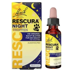 Rescura Bachblütentropfen|Bachblüten Für Tiere-Bachblüten Original Night Pets Tropfen alkoholfrei , 10 ml