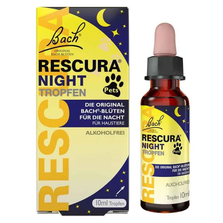 Rescura Bachblütentropfen|Bachblüten Für Tiere-Bachblüten Original Night Pets Tropfen alkoholfrei , 10 ml