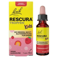 Kinder Rescura Bachblüten Für Kinder-Bachblüten Original Kids Tropfen Erdbeer alkoholfrei, 10 ml