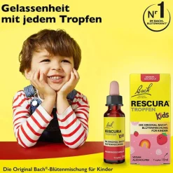 Kinder Rescura Bachblüten Für Kinder-Bachblüten Original Kids Tropfen Erdbeer alkoholfrei, 10 ml