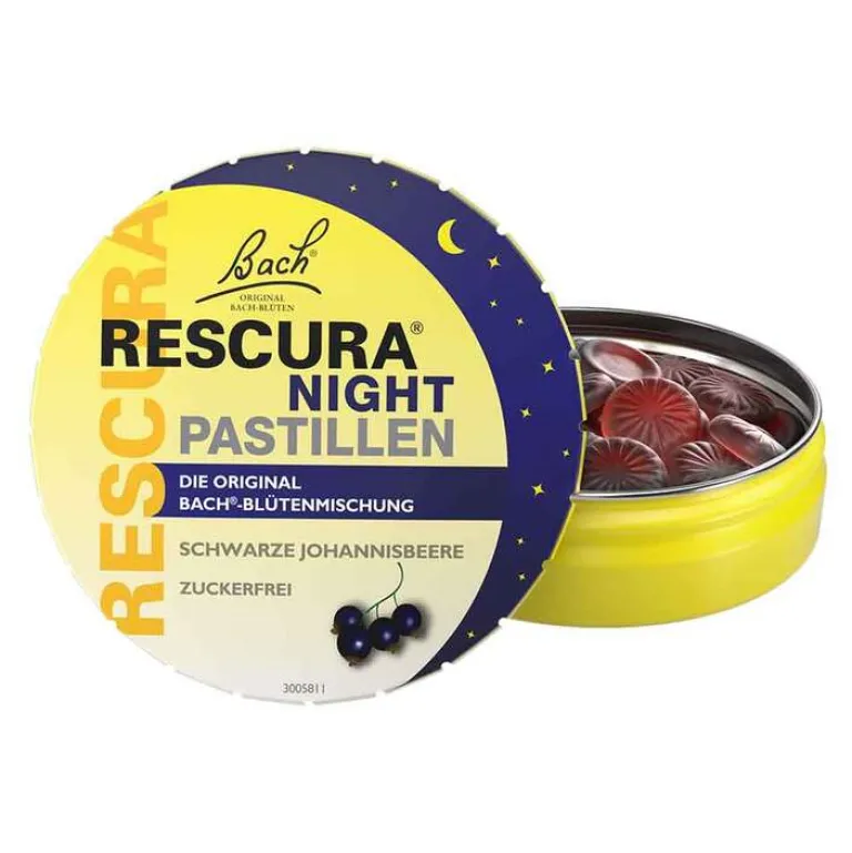 Rescura Bachblütentropfen-Bachblüten Original Night Pastillen schwarze Johannisbeere, 50 g