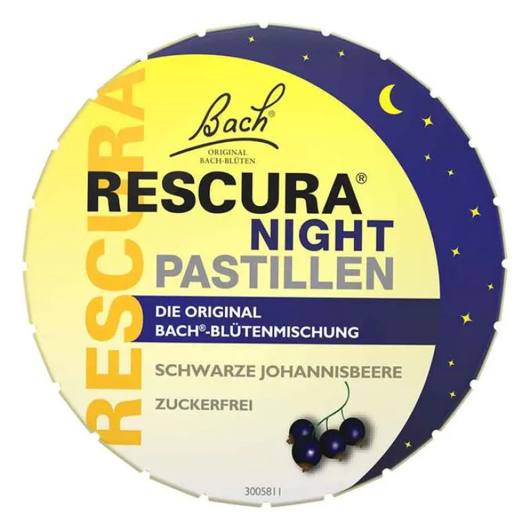 Rescura Bachblütentropfen-Bachblüten Original Night Pastillen schwarze Johannisbeere, 50 g