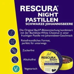 Rescura Bachblütentropfen-Bachblüten Original Night Pastillen schwarze Johannisbeere, 50 g