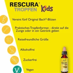 Kinder Rescura Bachblüten Für Kinder-Bachblüten Original Kids Tropfen alkoholfrei, 10 ml