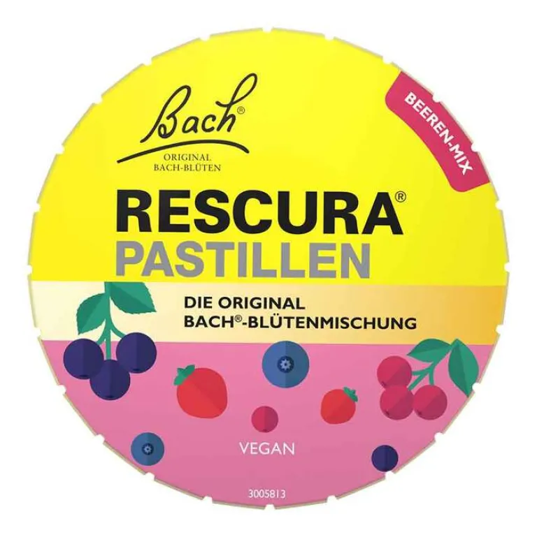Rescura Bachblütentropfen-Bachblüten Original Pastillen Beeren-Mix, 50 g