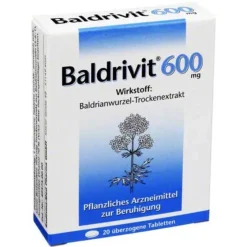 Baldrivit Baldrian|Beruhigungsmittel-600 mg überzogene Tabletten, 20 St