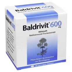 Baldrivit Baldrian|Beruhigungsmittel-600 mg überzogene Tabletten, 100 St