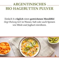 Hübner Naturarzneimittel Hagebuttenpulver|Sonstige Bio Produkte-Bio Hagebutten Pulver, 250 g