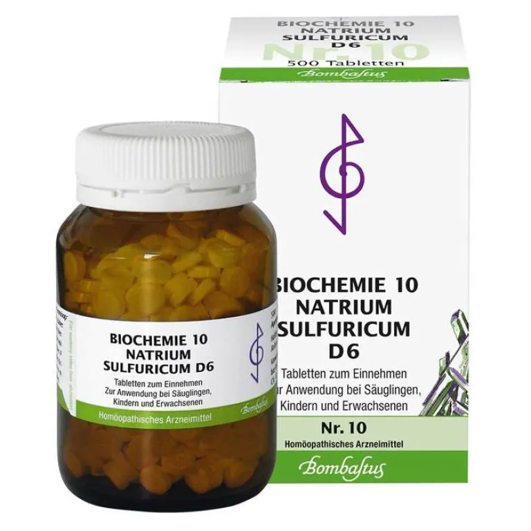Bombastus Salze 1-12|D 6-Biochemie 10 Natrium sulfuricum D 6 Tabletten, 500 St