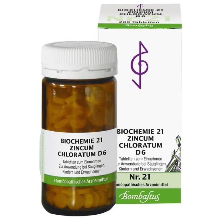 Bombastus Salze 13-24-Biochemie 21 Zincum chloratum D 6 Tabletten, 200 St