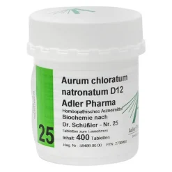 Adler Salze 25 - 36-Biochemie 25 Aurum chloratum Natrium D12 Tabletten, 400 St