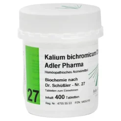 Salze 25 - 36-Biochemie Adler 27 Kalium bichr.D12 Ad.P. Tabletten, 400 St