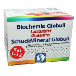 Schuckmineral Sets-Biochemie Globuli Set 1 - 12 Lactose frei, 12X7.5 g