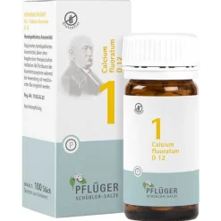 Pflüger Salze 1-12|D 12-Biochemie 1 Calcium fluoratum D 12 Tabletten, 100 St