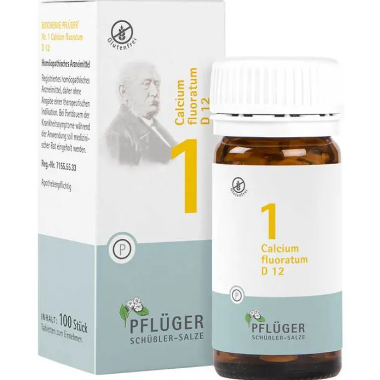 Pflüger Salze 1-12|D 12-Biochemie 1 Calcium fluoratum D 12 Tabletten, 100 St