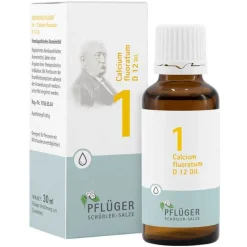 Pflüger Salze Als Tropfen|Salze 1-12-Biochemie 1 Calcium fluoratum D 12 Tropfen, 30 ml