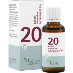 Pflüger Salze Als Tropfen|Salze 13-24-Biochemie 20 Kalium aluminium sulfuricum D 6 Tropfen, 30 ml