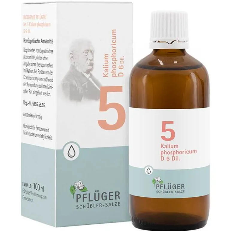 Pflüger Salze Als Tropfen|Salze 1-12-Biochemie 5 Kalium phosphoricum D 6 Tropfen, 100 ml