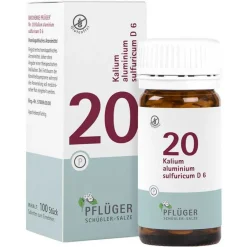 Pflüger Salze 13-24|Salze 1-12-Biochemie 20 Kalium aluminium sulfuricum D 6 Tabletten, 100 St