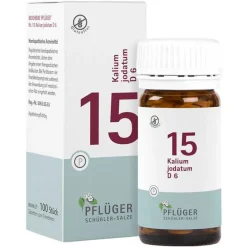 Pflüger Salze 13-24|Salze 1-12-Biochemie 15 Kalium jodatum D 6 Tabletten, 100 St