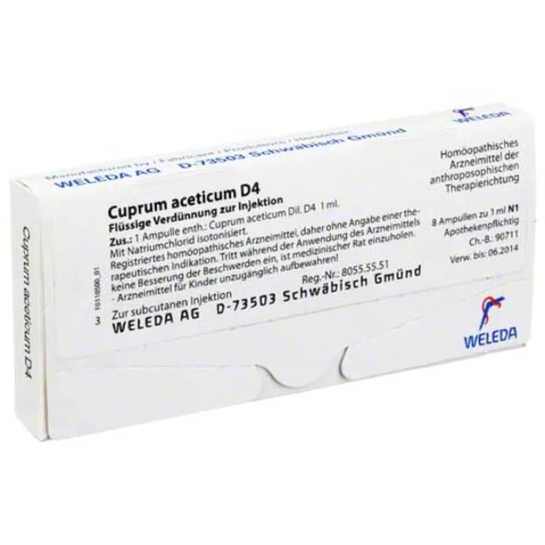 Weleda C-Cuprum aceticum D 4 Ampullen, 8X1 ml