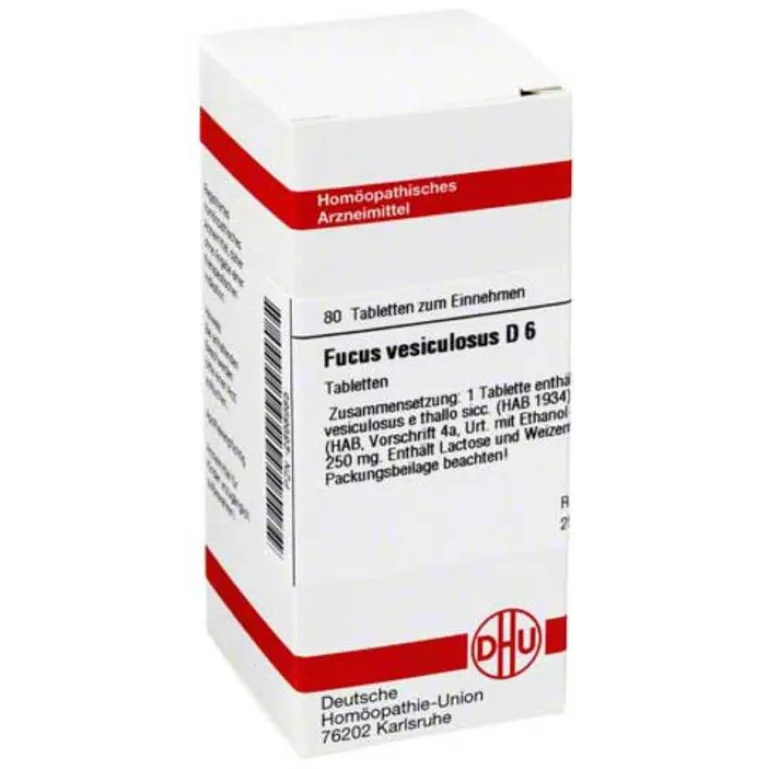 F-DHU Fucus vesiculosus D 6 Tabletten, 80 St