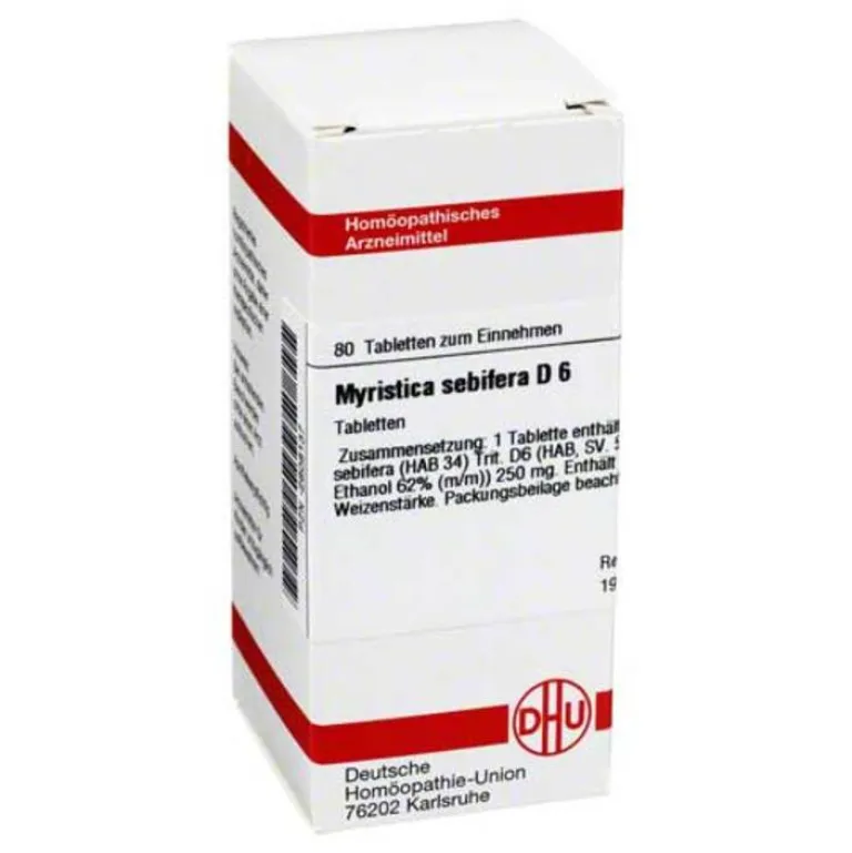 M-DHU Myristica sebifera D 6 Tabletten, 80 St