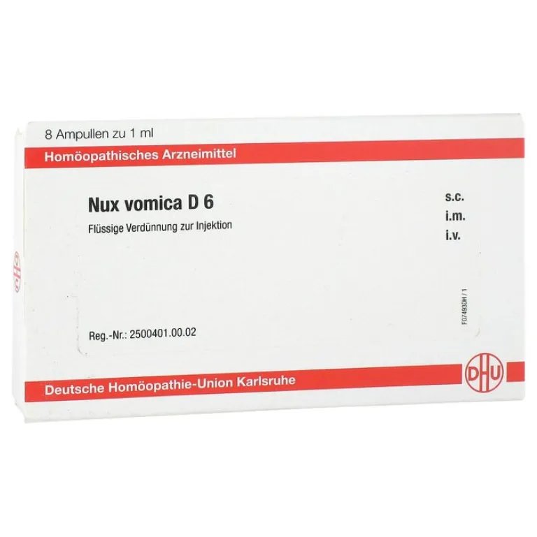 N|N-DHU Nux vomica D 6 Ampullen, 8X1 ml