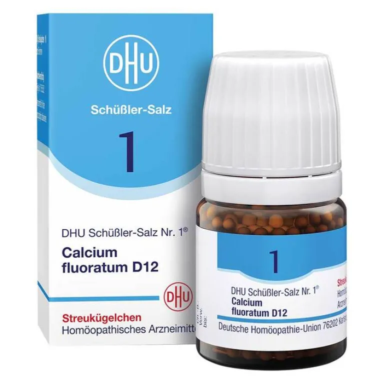 DHU Schüßler-Salze Salze Als Globuli|Salze 1-12-DHU Schüßler-Salz Nr. 1 Calcium fluoratum D12 Globuli, 10 g