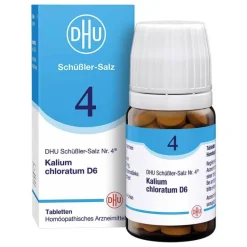 DHU Schüßler-Salze Salze 1-12|D 6-DHU Schüßler-Salz Nr. 4 Kalium chloratum D6 Tabletten, 80 St