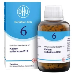 DHU Schüßler-Salze D 12|Salze 1-12-DHU Schüßler-Salz Nr. 6 Kalium sulfuricum D12 Tabletten, 900 St