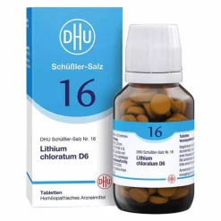 DHU Schüßler-Salze Salze 13-24|D 6-DHU Schüßler-Salz Nr. 16 Lithium chloratum D6 Tabletten, 200 St