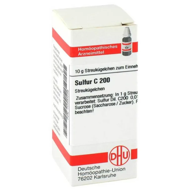 DHU S|S-Sulfur C 200 Globuli, 10 g