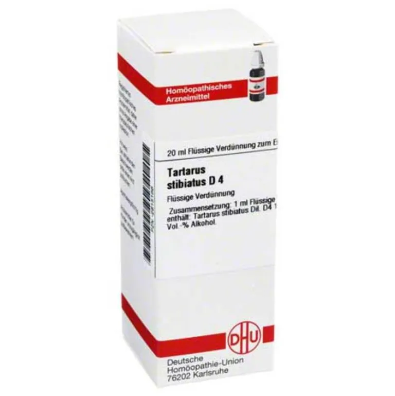 T-DHU Tartarus stibiatus D 4 Dilution, 20 ml