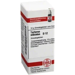 T|T-DHU Tartarus stibiatus D 12 Globuli, 10 g