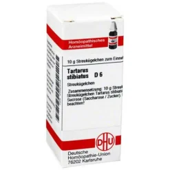 T|T-DHU Tartarus stibiatus D 6 Globuli, 10 g
