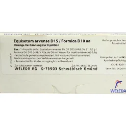 Weleda Haut-Equisetum arvense D 15 / Formica D 10 aa Ampullen, 8X1 ml