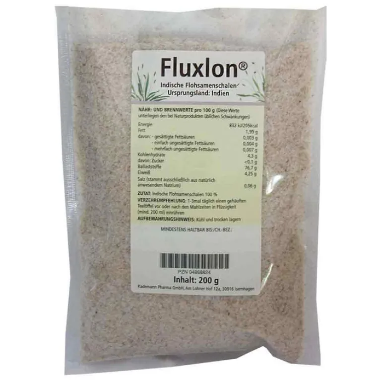 Fluxlon Flohsamenschalen|Verstopfung-Indische Flohsamenschalen, 200 g
