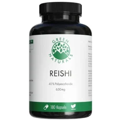 Green Naturals Reishi-Reishi 650 mg hochdosiert vegan Kapseln, 180 St